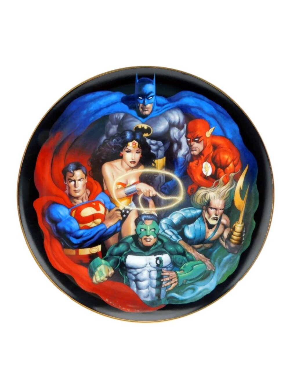 Justice League of America Plate JLA from Warner Bros. Gallery by Michael Bolton